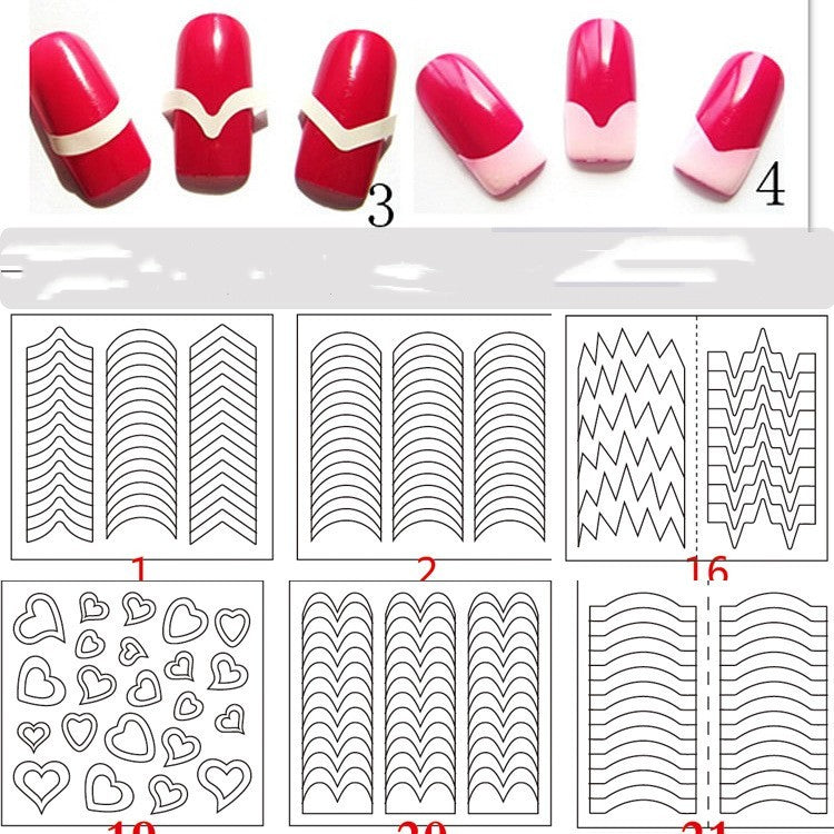 Manicure French-style Nail Stickers Smile Sticker Nail Beauty Tools Products Manicure French-style Nail Stickers Smile Sticker Nail Beauty Tools Products